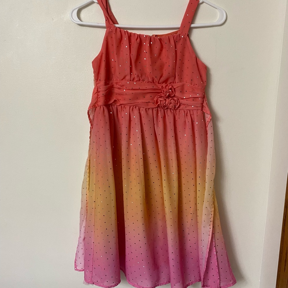 Disorderly Kids Ombre Sequin Dress sunset colors